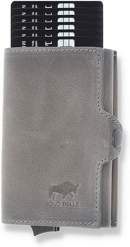 Solo Pelle Geldbörse Kartenetui, Kreditkartenetui, Leder Geldbörse Slim Wallet Portmonee, echtes europäisches Leder in elegantem Design mit RFID Schutz von Solo Pelle