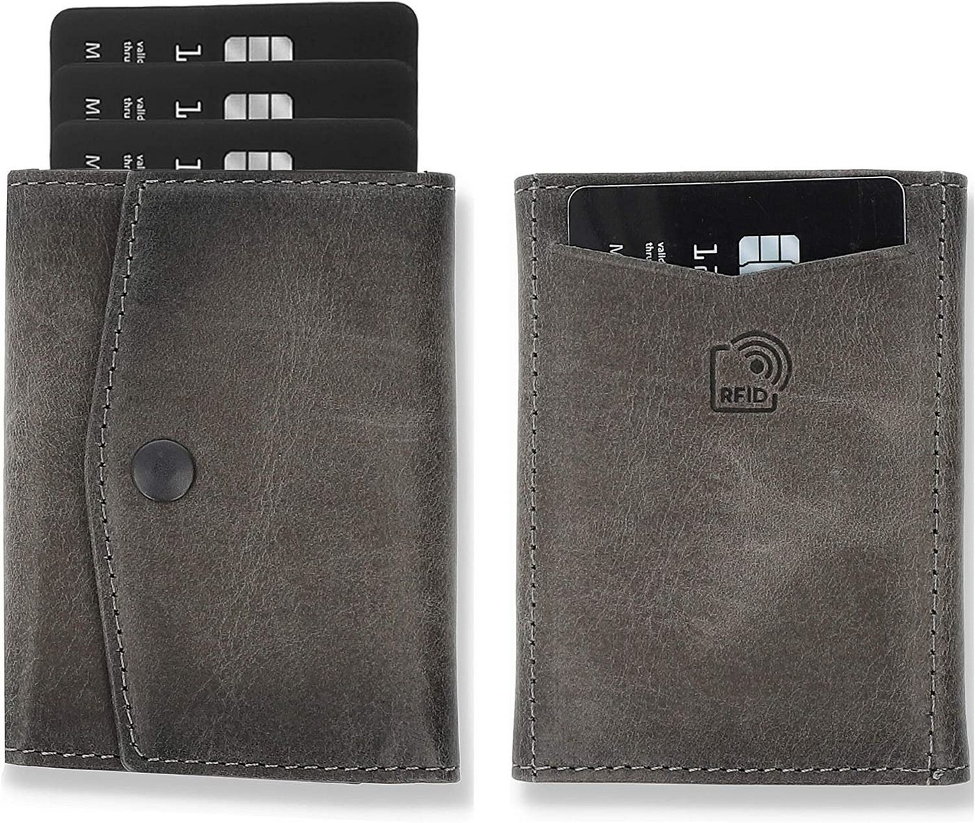 Solo Pelle Geldbörse Slim Wallet mit Münzfach I Geldbeutel mit RFID Schutz I für 12 Karten, RFID Schutz, Echtes Leder, dünne Geldbörse von Solo Pelle