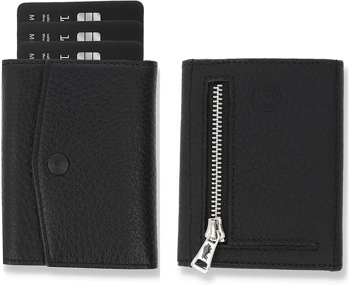 Solo Pelle Geldbörse Slim Wallet mit Münzfach I Geldbeutel mit RFID Schutz I für 12 Karten, RFID Schutz, Echtes Leder, dünne Geldbörse von Solo Pelle