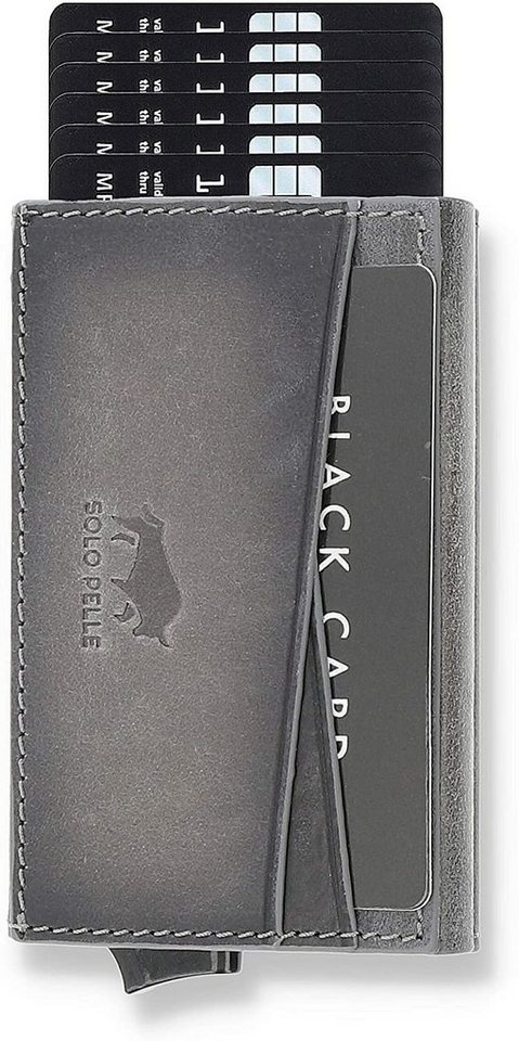 Solo Pelle Kartenetui Kartenetui, Kreditkartenetui, Leder Geldbörse Slim Wallet, echt Leder, Made in Europe in elegantem Design mit RFID Schutz von Solo Pelle