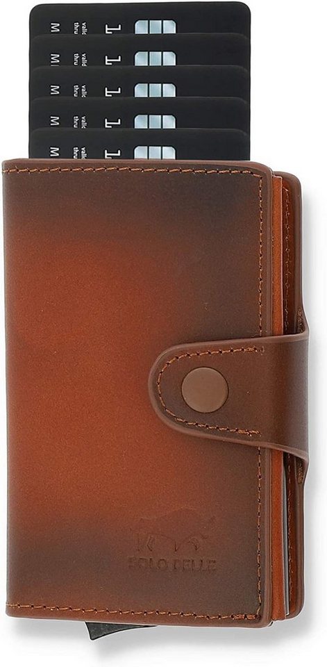Solo Pelle Mini Geldbörse Slim Wallet Mondo ohne Münzfach [bis zu 13 Karten] [RFID-Schutz], echt Leder, Made in Europe, mit RFID Schutz von Solo Pelle
