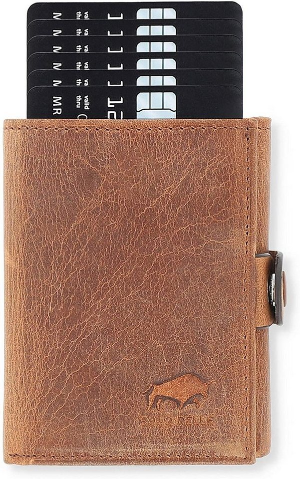 Solo Pelle Mini Geldbörse Slim Wallet mit Münzfach [12 Karten] Slimwallet Riva [RFID-Schutz], echt Leder, Made in Europe in elegantem Design mit RFID Schutz von Solo Pelle