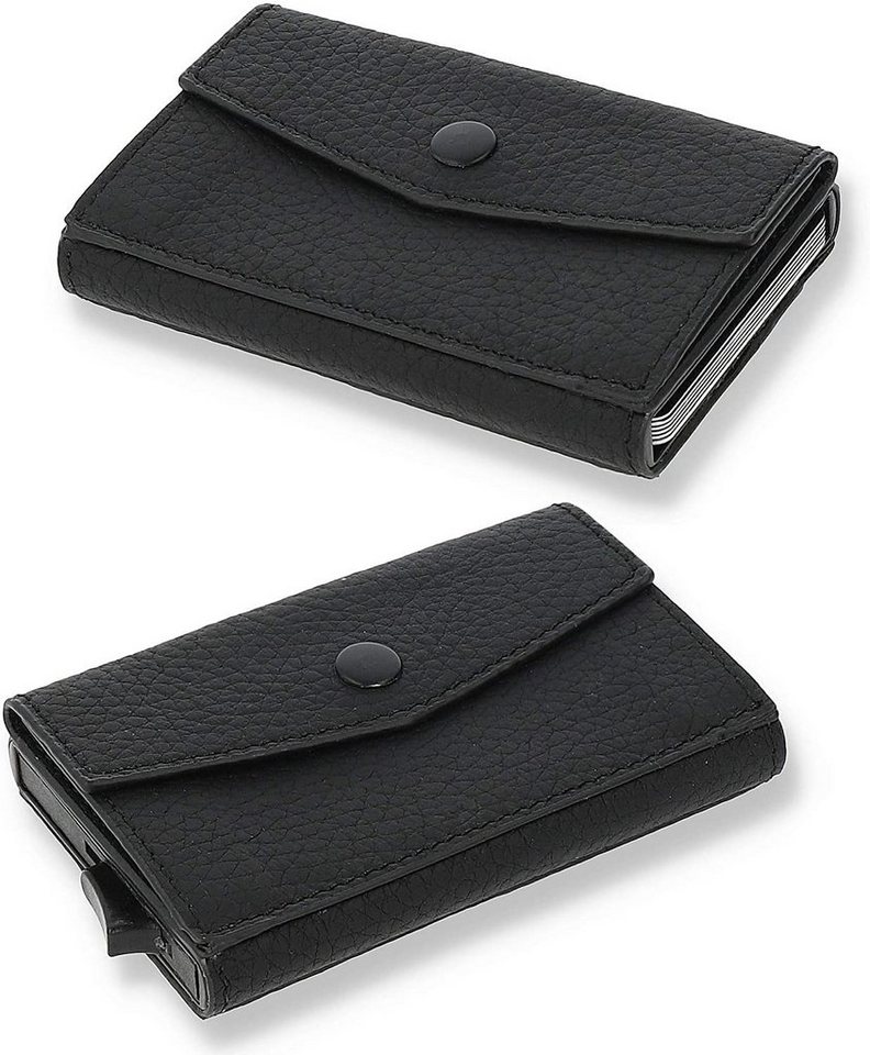 Solo Pelle Mini Geldbörse Kartenetui, Kreditkartenetui, Leder Geldbörse Slim Wallet Münzfach, echtes Leder aus Europa, elegantes Design mit RFID Schutz von Solo Pelle