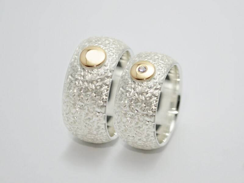 Eheringe/ Trauringe Gold/Silber Mit Brillant von Solo1Unikatschmuck