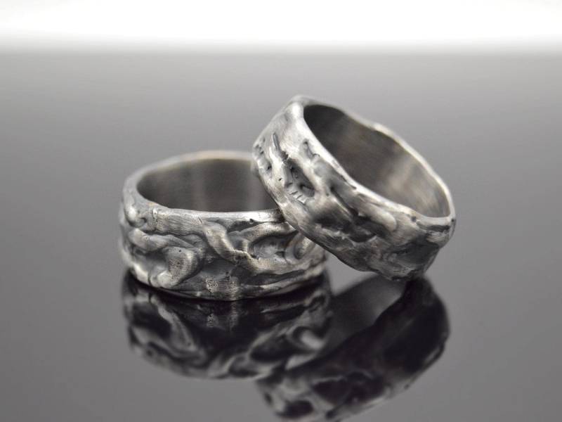 Trauringe - Partnerringe Silber "Lava" Aus Massiven 925Er Trauringe - Partnerringe Silber "Lava" Aus Massiven 925Er von Solo1Unikatschmuck