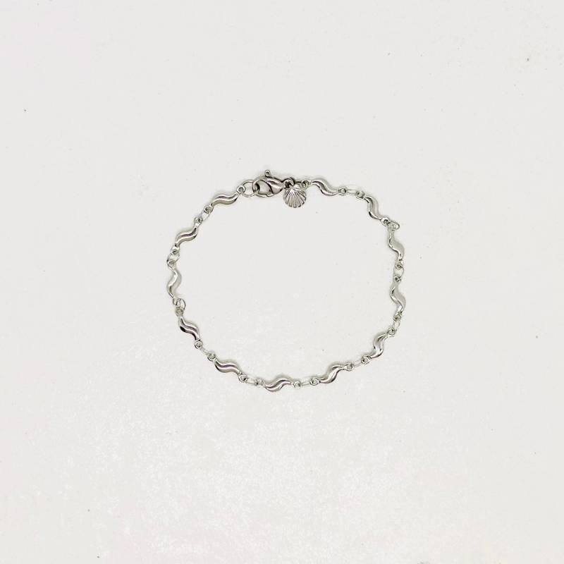 Wave Silver Armband Elegant, Zeitlos, Zierlich, Antiallergen, Gut Kombinierbar Z. B. Mit Perlenarmbändern von SoloIoStudio