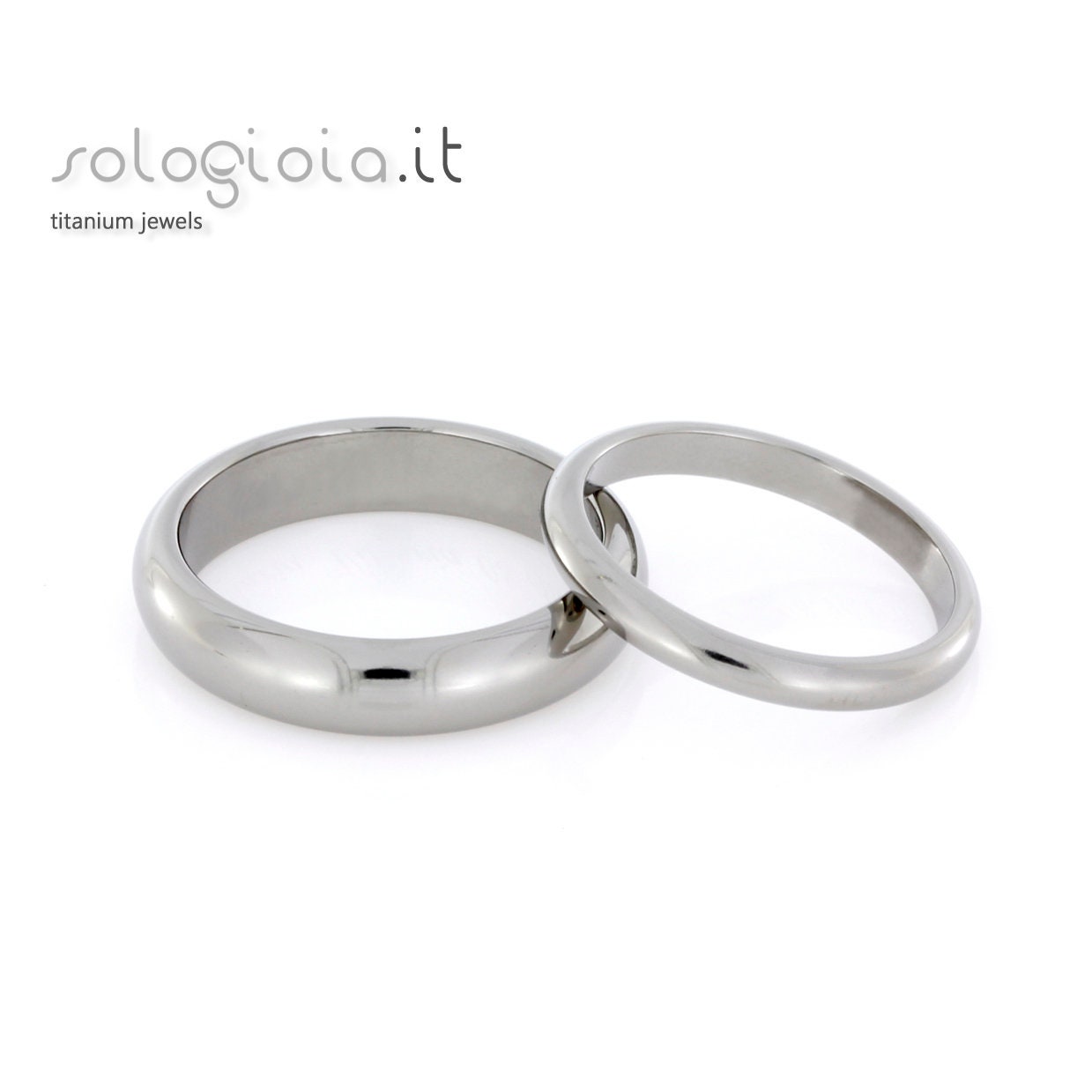 Bandring Aus Reintitan - Ehering Handgefertigt in Italien Hypoallergen von Sologioia