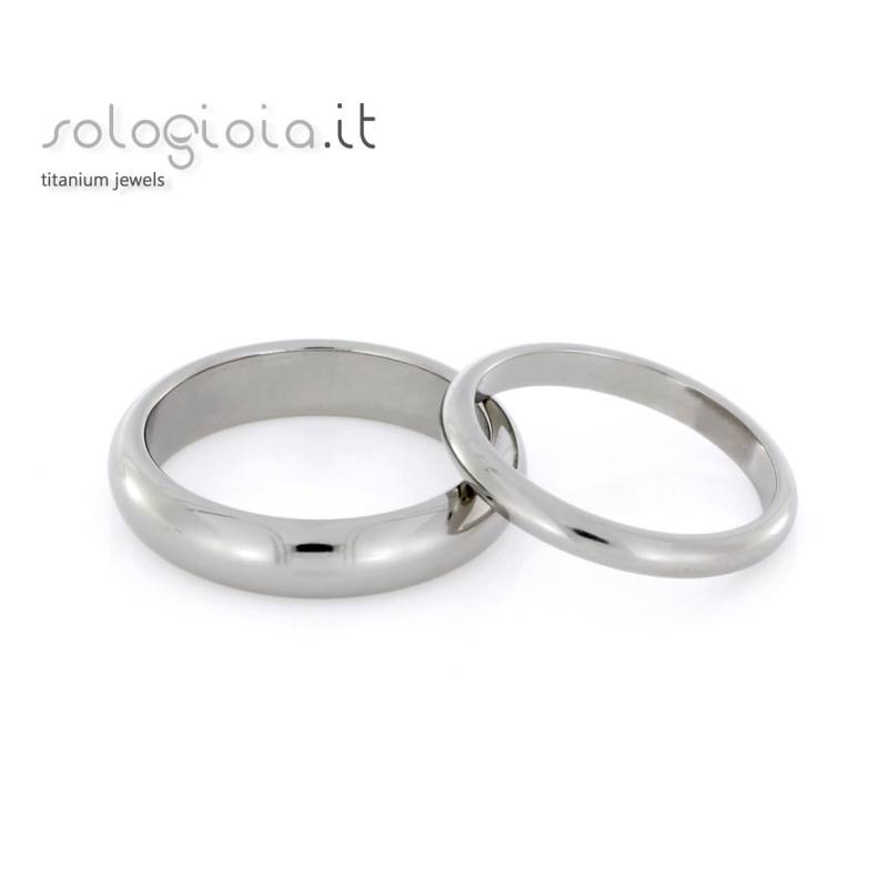 Bandring Aus Reintitan - Ehering Handgefertigt in Italien Hypoallergen von Sologioia