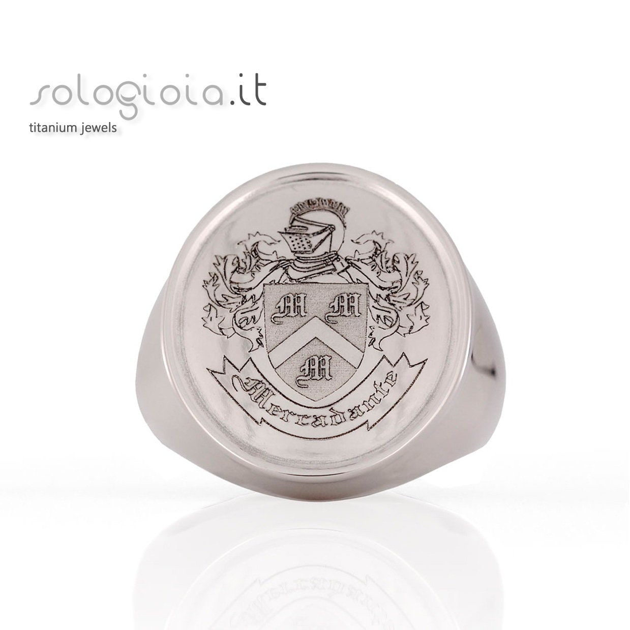 Chevalier Ring Mit Individuellem Emblem von Sologioia