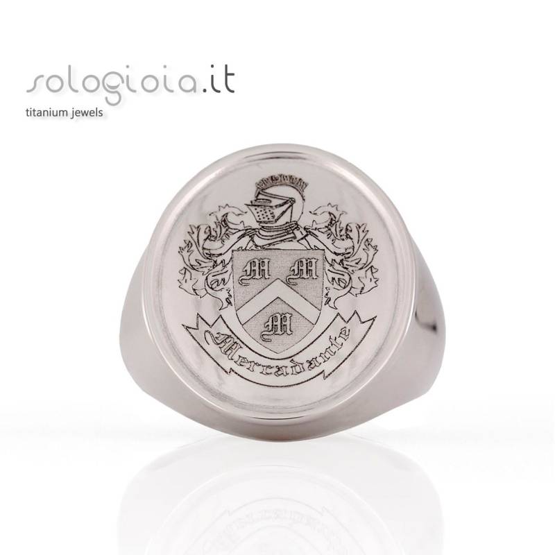 Chevalier Ring Mit Individuellem Emblem von Sologioia