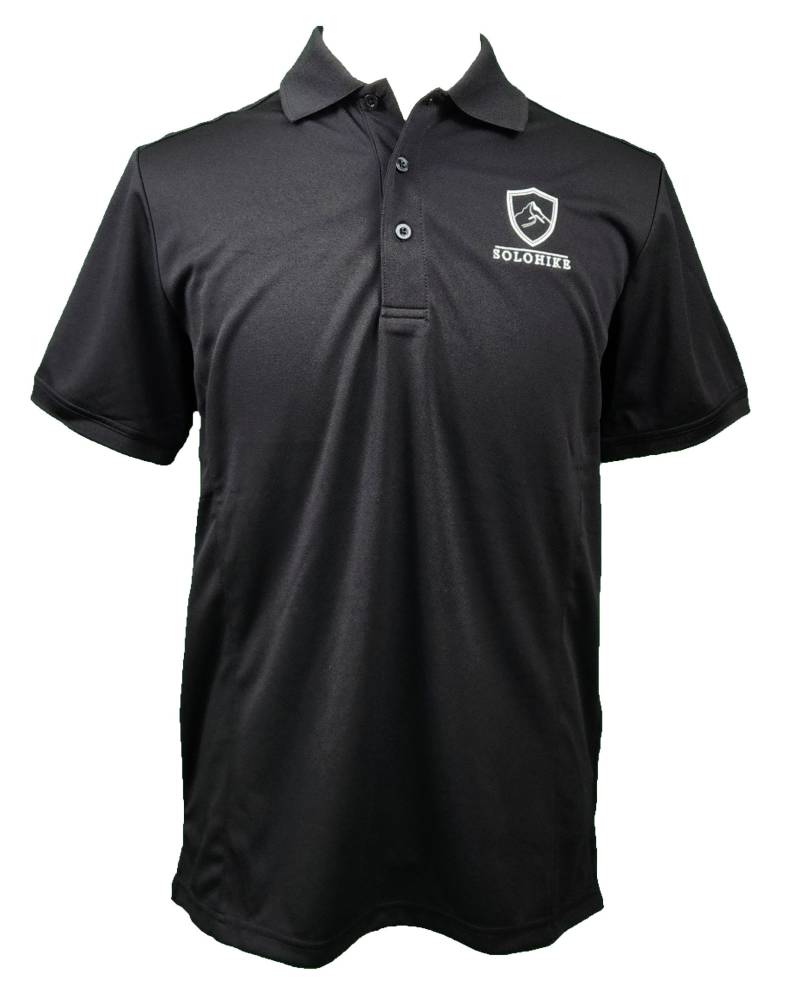 Solohike Men Piqu Polo, Black von SolohikeEurope