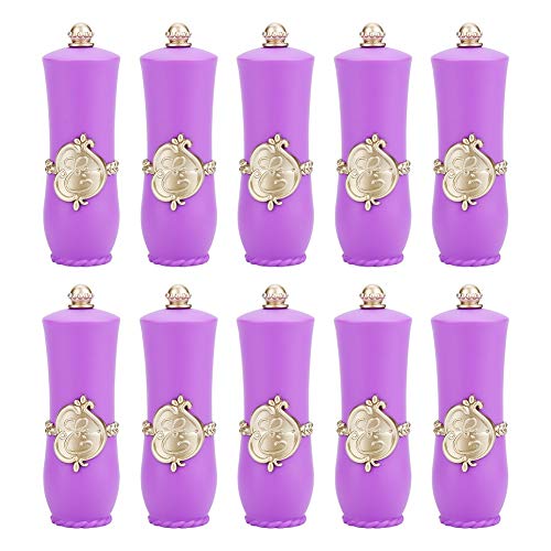 Chapstick Container - Lippenstift Container Royal Style DIY Lippenstift Leerer Behälter Selbstgemachte Lippenstiftform Lip Balm Tubes (Auflage : #4 Purple 10PCS) von Solomi