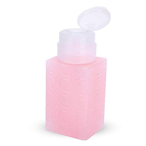 Pumpen-Flasche - Pumpspender, tragbare Kunststoff nachfüllbare Pumpflasche Dispenser for Nagel-Kunst-Polnisch-Make-up Entferner 250ml (2 Farben) (Farbe : Rosa) von Solomi