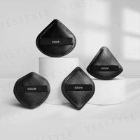 Solone - Elastic Souffle Makeup Puff FC06 - Enlarge Circular Sector - Black von Solone