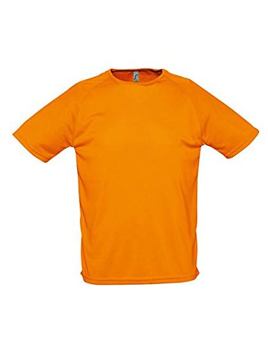 Mens Raglan Sleeves T Sporty - Farbe: Neon Orange - Größe: L von SOL'S