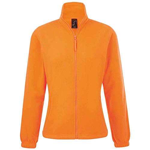 SOLS Damen North Fleece-Jacke mit durchgehendem Reißverschluss (2XL) (Neon Orange) von SOL'S