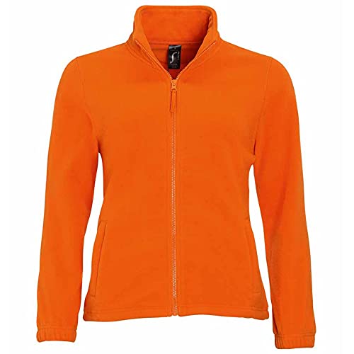 SOLS Damen North Fleece-Jacke mit durchgehendem Reißverschluss (2XLarge) (Orange) von SOL'S