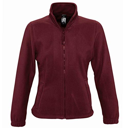 SOLS Damen North Fleece-Jacke mit durchgehendem Reißverschluss (Large) (Burgunder) L,Burgunder von SOL'S