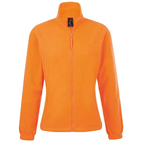 SOLS Damen North Fleece-Jacke mit durchgehendem Reißverschluss (XL) (Neon Orange) von SOL'S