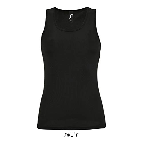 SOLS Damen Tank Top Womens Sports Sporty 02117 Black L von SOL'S