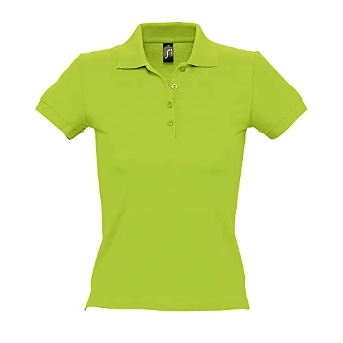 Sols People Damen Polo-Shirt, Kurzarm (Large) (Apfelgrün) von SOL'S