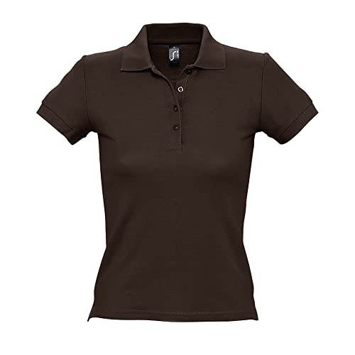 Sols People Damen Polo-Shirt, Kurzarm (S) (Schokolade) von SOL'S