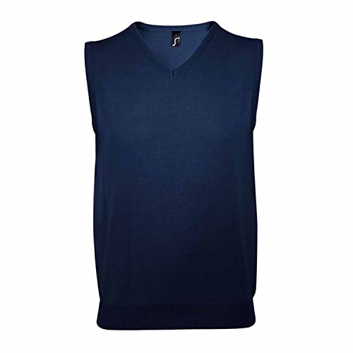 Sols Unisex Gentlemen Pullunder mit V-Ausschnitt (3XL) (Marineblau) von SOL'S