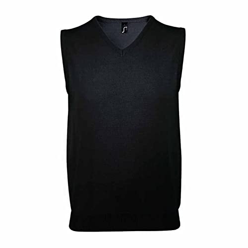 Sols Unisex Gentlemen Pullunder mit V-Ausschnitt (XL) (Schwarz) von SOL'S