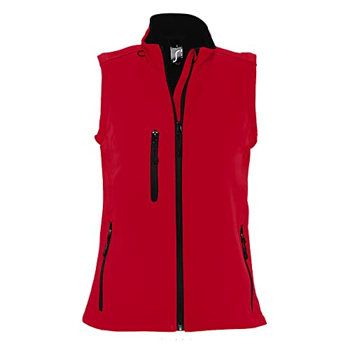 Sols Damen Rallye Softshell-Bodywarmer/Softshell-Weste (XLarge) (Rot) von SOL'S