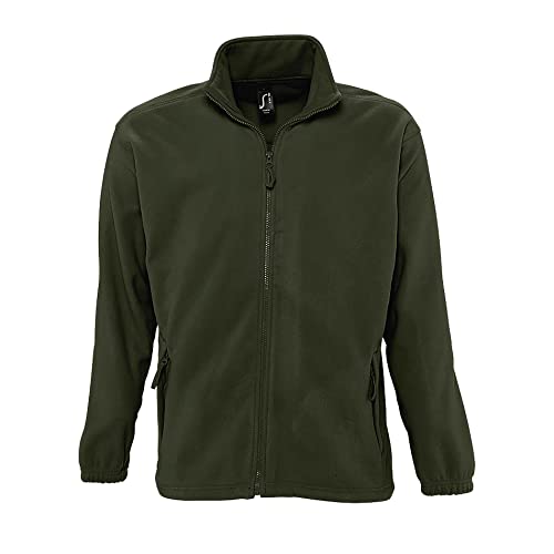 Sols Herren Outdoor Fleece Jacke North (3XL) (Army) von SOL'S