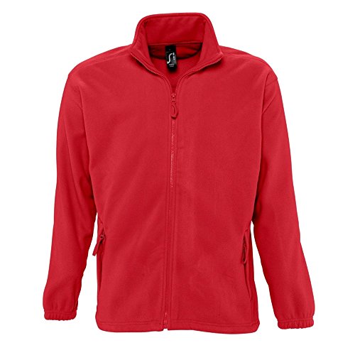 Sols Herren Outdoor Fleece Jacke North (3XL) (Rot) von SOL'S