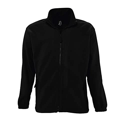 Sols Herren Outdoor Fleece Jacke North (Large) (Schwarz) von SOL'S