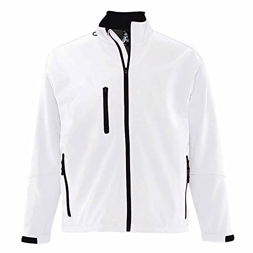 Sols Herren Relax Softshell-Jacke, atmungsaktiv, Winddicht, wasserdicht (L) (Weiß) von SOL'S