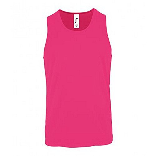 Sols Herren Sporty Performance Tank Top (2XL) (Neon Pink) von SOL'S