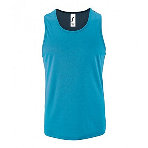 Sols Herren Sporty Performance Tank Top (2XL) (Wasserblau) von SOL'S