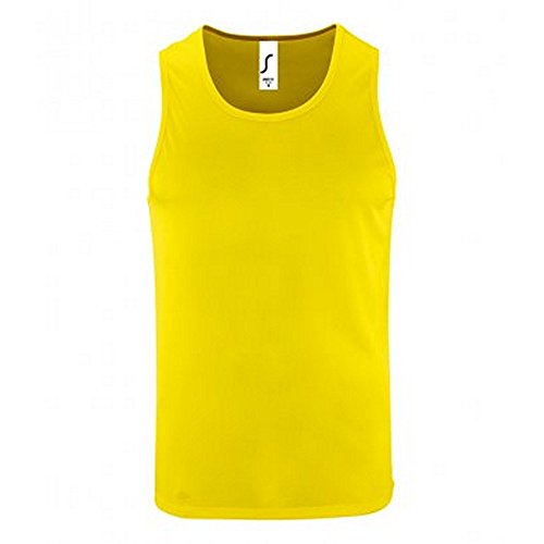 Sols Herren Sporty Performance Tank Top (L) (Neon Gelb) von SOL'S