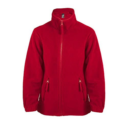 Sols Kinder Fleece Jacke North (118-128 cm (8 Jahre)) (Rot) von SOL'S