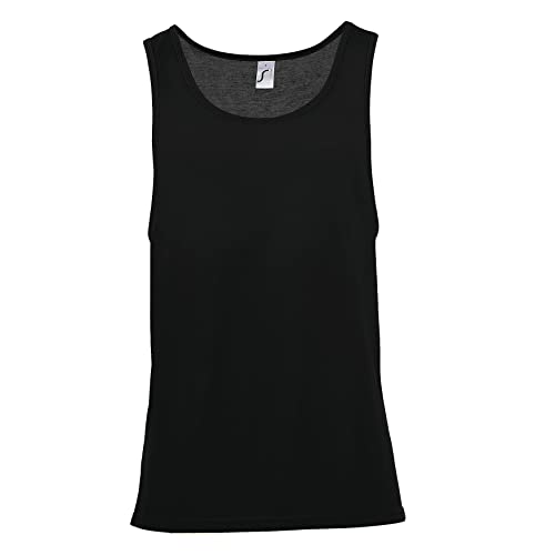 Sols Unisex Jamaica Tank-Top/Top, ärmellos (Medium) (Schwarz) von Sols