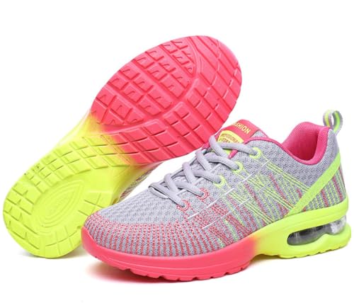 Solshine Damen Air Laufschuhe Mesh Sportschuhe Fitnessschuhe D302 Grau2 40EU von Solshine