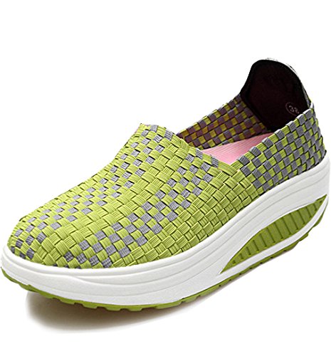 Solshine Damen Gestrickt Plateau Freizeitschuhe Sportschuhe Keilabsatz Sommer Urlaub von Solshine