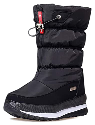 Solshine Damen Halbschaft Gefütterte Wasserdichte Schneestiefel 949 Schwarz, 36EU von Solshine