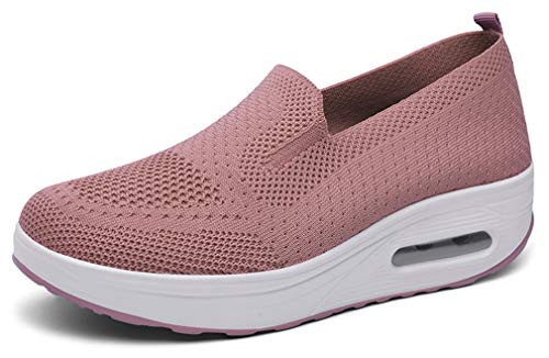 Solshine Damen Plateauschuhe Loafers Gesundheitsschuhe D 148 Rosa 38EU von Solshine