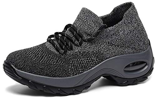 Solshine Damen Schnür Air Sneakers Laufschuhe Sportschuhe 800 Grau 36 EU von Solshine