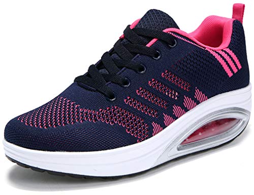 Solshine Damen Sneakers Plateau Air Laufschuhe D216 Dunkelblau2 38EU von Solshine