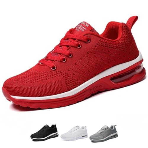 Solshine Unisex-Erwachsene Mesh Laufschuhe Sneakers D149 Rot 39EU von Solshine