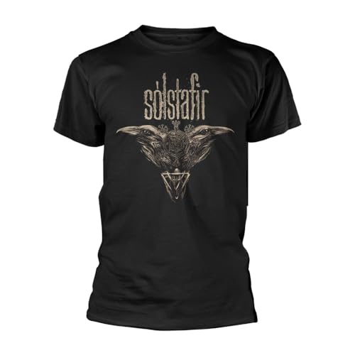 Solstafir Raven Herren-T-Shirt, Schwarz, Schwarz , L von SOLSTAFIR