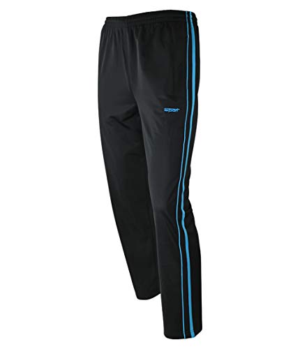 Soltice Herren Jogginghose aus Mikrofaser, schnelltrocknend, Bequeme Freizeithose mit Taschen, leichte Sporthose (M bis 3XL) XXL [B] Schwarz von Soltice