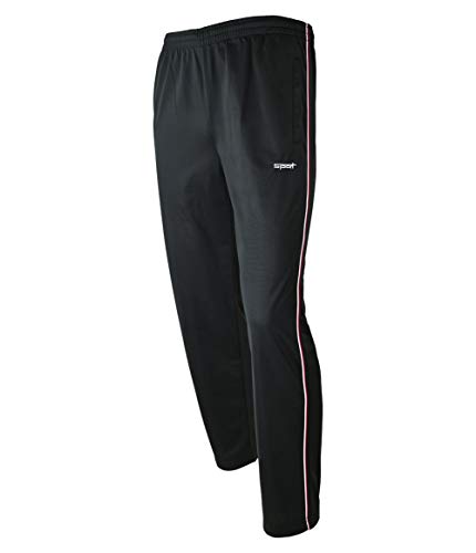 Soltice Herren Jogginghose aus Mikrofaser, schnelltrocknend, Bequeme Freizeithose mit Taschen, leichte Sporthose (XL), [Jog A] Schwarz von Soltice
