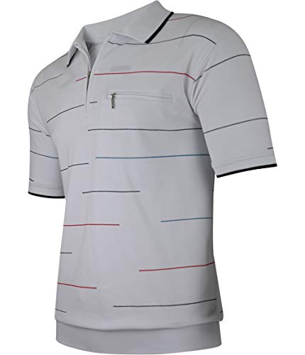 Soltice Herren Kurzarm Poloshirts, Karierte Kragen Hemd, Gestreifte Polo Shirts, Blousonshirts aus Baumwoll-Mix (M bis 3XL) (2XL, [D4] Weiss) von Soltice