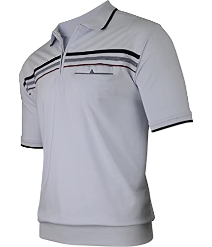 Soltice Herren Kurzarm Poloshirts, Karierte Kragen Hemd, Gestreifte Polo Shirts, Blousonshirts aus Baumwoll-Mix (M bis 3XL) (M, [D3] Weiss) von Soltice